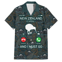New Zealand is Calling and I Must Go Family Matching Summer Maxi Dress and Hawaiian Shirt Kiwi Bird Silhouette
