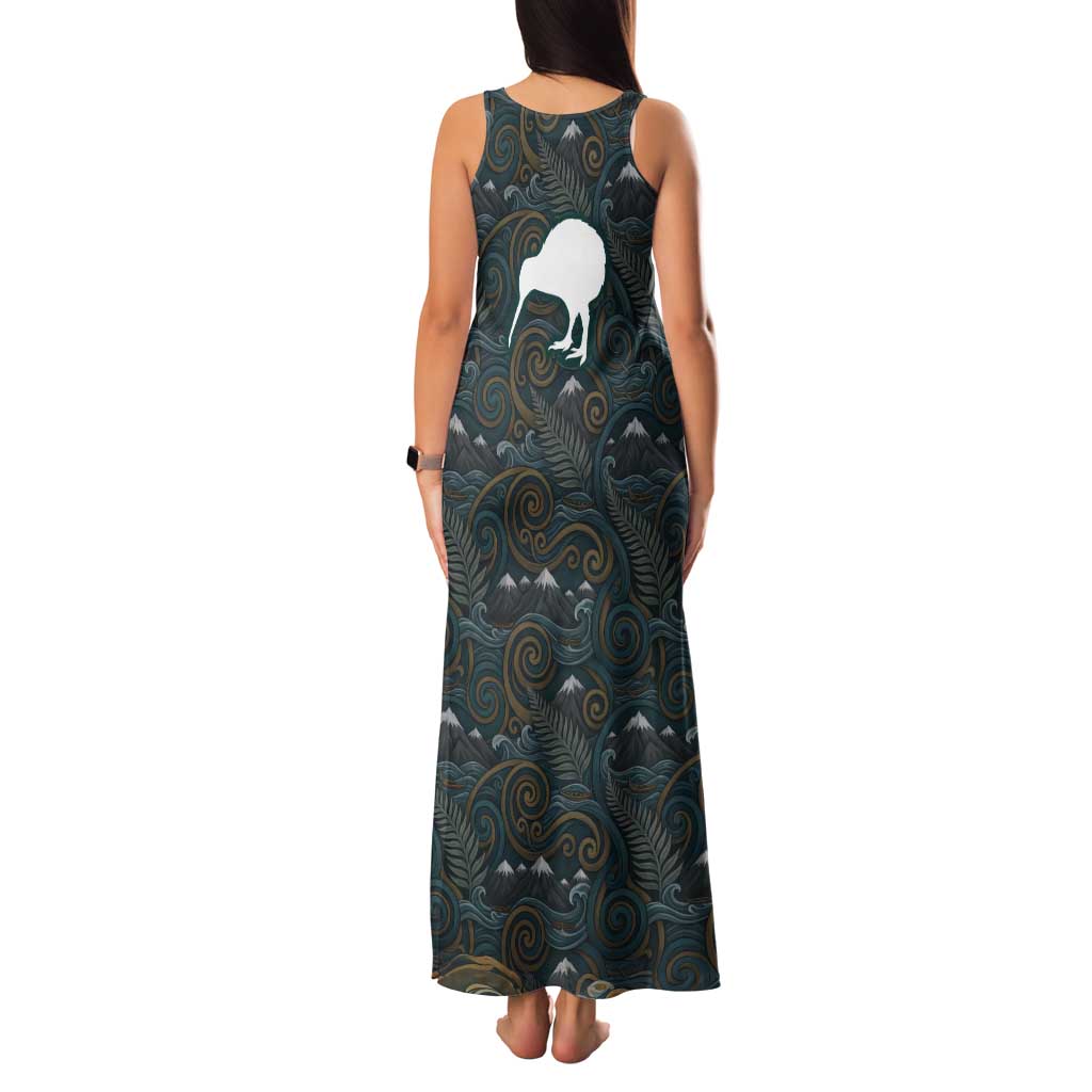 New Zealand is Calling and I Must Go Family Matching Tank Maxi Dress and Hawaiian Shirt Kiwi Bird Silhouette