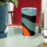 Buddhist Monks Walk For Peace Tumbler Cup with Retro Sunset Swirl Pattern