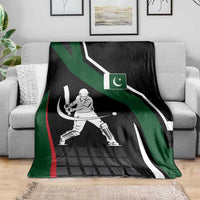 Pakistan Cricket Blanket Sporty Style with Flag Colors & Player Illustration