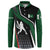 Pakistan Cricket Button Sweatshirt Sporty Style with Flag Colors & Player Illustration