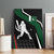 Pakistan Cricket Canvas Wall Art Sporty Style with Flag Colors & Player Illustration