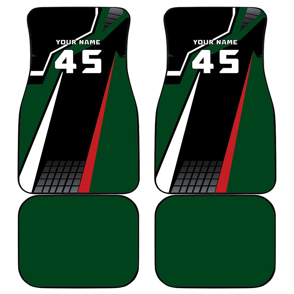 Pakistan Cricket Car Mats Sporty Style with Flag Colors & Player Illustration