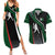 Pakistan Cricket Couples Matching Summer Maxi Dress and Hawaiian Shirt Sporty Style with Flag Colors & Player Illustration
