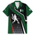 Pakistan Cricket Family Matching Long Sleeve Bodycon Dress and Hawaiian Shirt Sporty Style with Flag Colors & Player Illustration