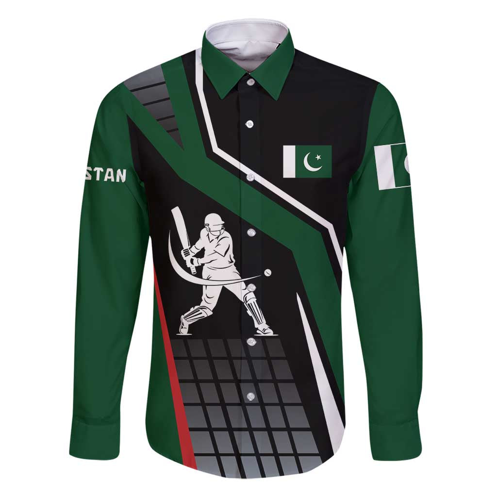 Pakistan Cricket Family Matching Mermaid Dress and Hawaiian Shirt Sporty Style with Flag Colors & Player Illustration