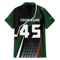 Pakistan Cricket Family Matching Puletasi and Hawaiian Shirt Sporty Style with Flag Colors & Player Illustration