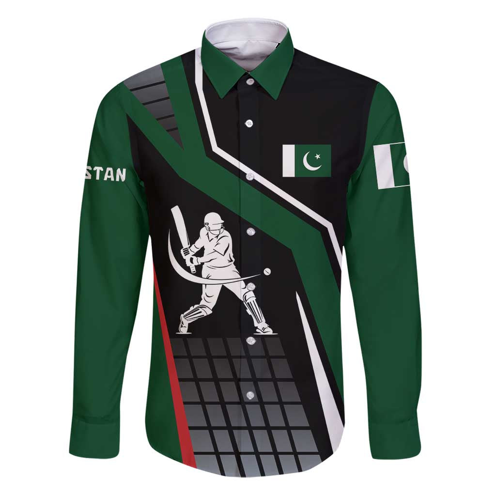 Pakistan Cricket Family Matching Puletasi and Hawaiian Shirt Sporty Style with Flag Colors & Player Illustration