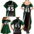 Pakistan Cricket Family Matching Summer Maxi Dress and Hawaiian Shirt Sporty Style with Flag Colors & Player Illustration