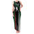 Pakistan Cricket Family Matching Tank Maxi Dress and Hawaiian Shirt Sporty Style with Flag Colors & Player Illustration