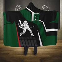 Pakistan Cricket Hooded Blanket Sporty Style with Flag Colors & Player Illustration