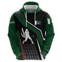 Pakistan Cricket Hoodie Sporty Style with Flag Colors & Player Illustration