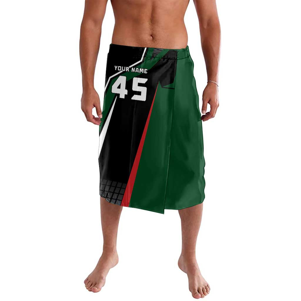 Pakistan Cricket Lavalava Sporty Style with Flag Colors & Player Illustration