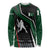 Pakistan Cricket Long Sleeve Shirt Sporty Style with Flag Colors & Player Illustration