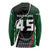 Pakistan Cricket Long Sleeve Shirt Sporty Style with Flag Colors & Player Illustration