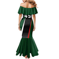 Pakistan Cricket Mermaid Dress Sporty Style with Flag Colors & Player Illustration