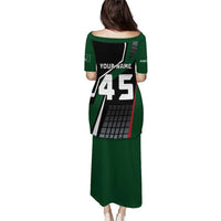 Pakistan Cricket Puletasi Sporty Style with Flag Colors & Player Illustration