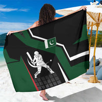 Pakistan Cricket Sarong Sporty Style with Flag Colors & Player Illustration