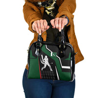 Pakistan Cricket Shoulder Handbag Sporty Style with Flag Colors & Player Illustration