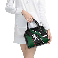 Pakistan Cricket Shoulder Handbag Sporty Style with Flag Colors & Player Illustration