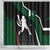 Pakistan Cricket Shower Curtain Sporty Style with Flag Colors & Player Illustration