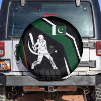 Pakistan Cricket Spare Tire Cover Sporty Style with Flag Colors & Player Illustration