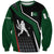 Pakistan Cricket Sweatshirt Sporty Style with Flag Colors & Player Illustration