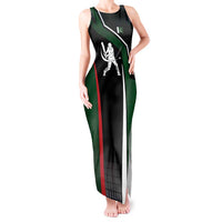 Pakistan Cricket Tank Maxi Dress Sporty Style with Flag Colors & Player Illustration
