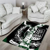 Pakistan Emblem Area Rug Eagle-Shaped Design with National Symbol