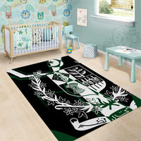 Pakistan Emblem Area Rug Eagle-Shaped Design with National Symbol