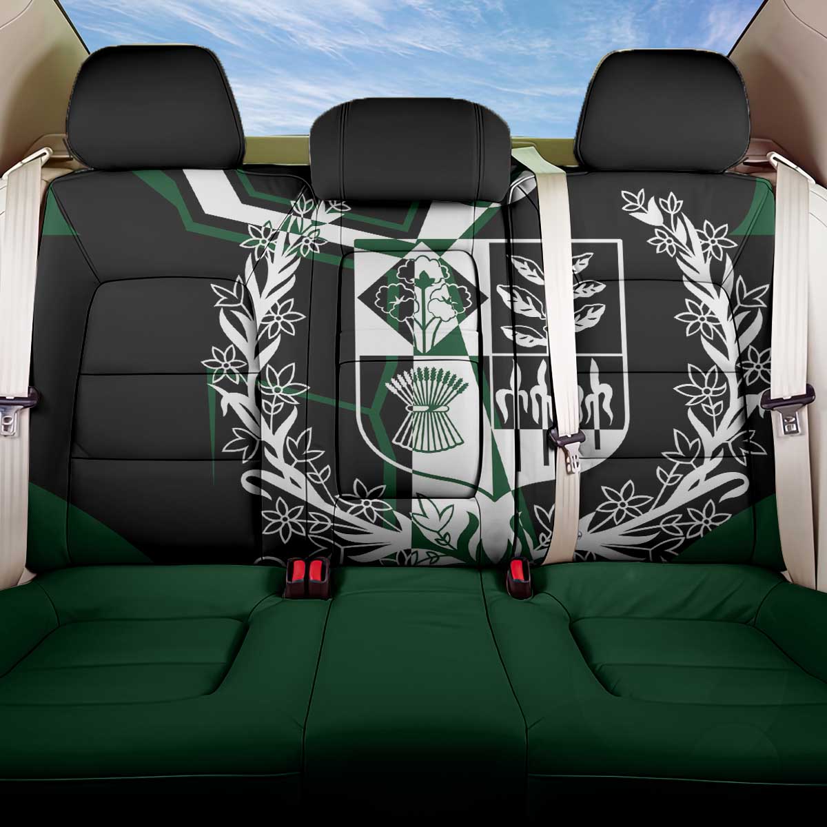 Pakistan Emblem Back Car Seat Cover Eagle-Shaped Design with National Symbol