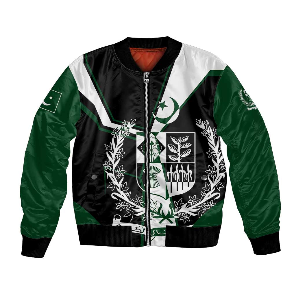 Pakistan Emblem Bomber Jacket Eagle-Shaped Design with National Symbol