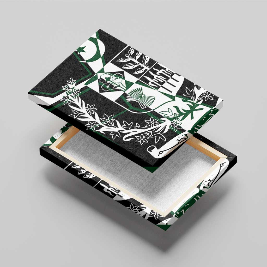 Pakistan Emblem Canvas Wall Art Eagle-Shaped Design with National Symbol