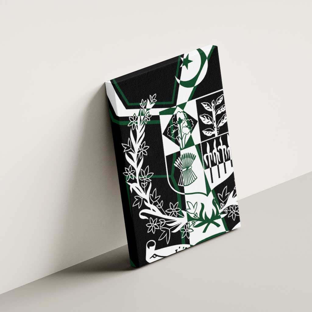 Pakistan Emblem Canvas Wall Art Eagle-Shaped Design with National Symbol