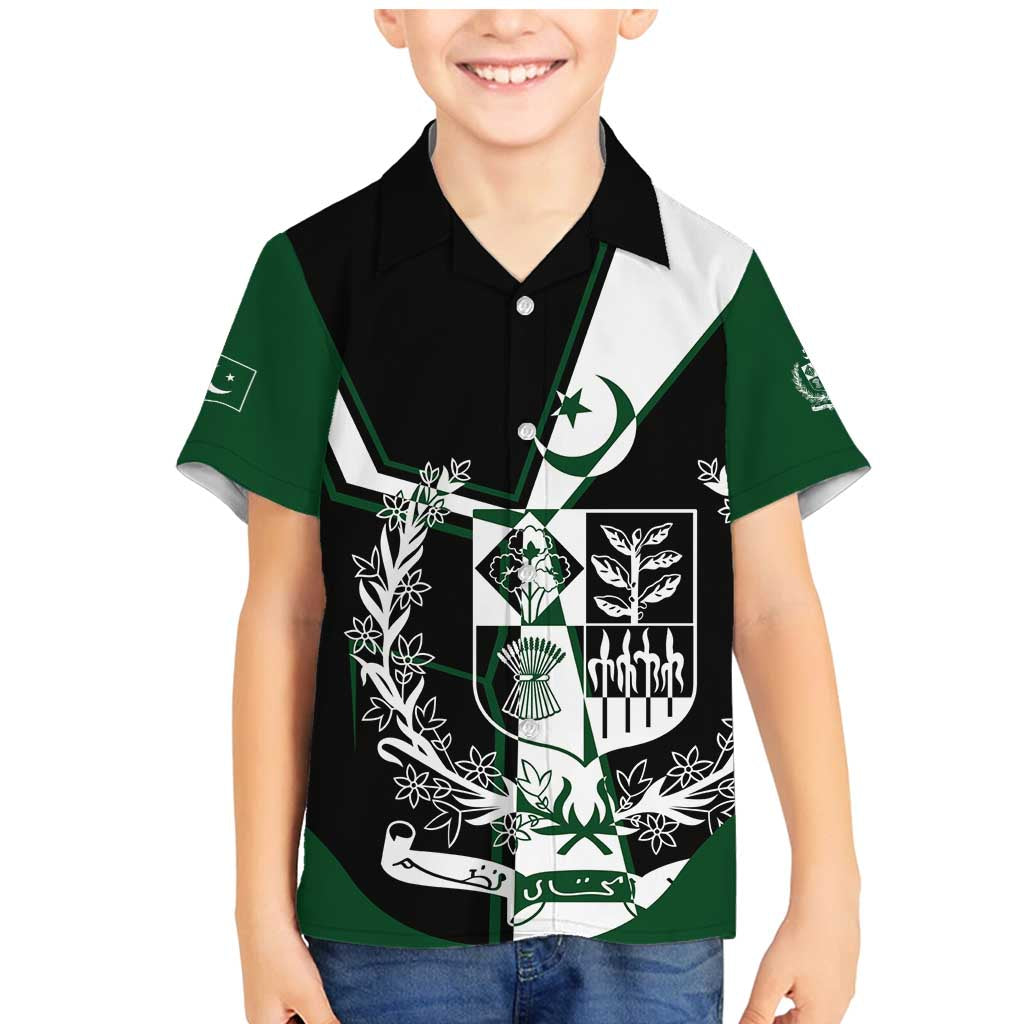 Pakistan Emblem Family Matching Mermaid Dress and Hawaiian Shirt Eagle-Shaped Design with National Symbol