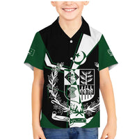 Pakistan Emblem Family Matching Mermaid Dress and Hawaiian Shirt Eagle-Shaped Design with National Symbol