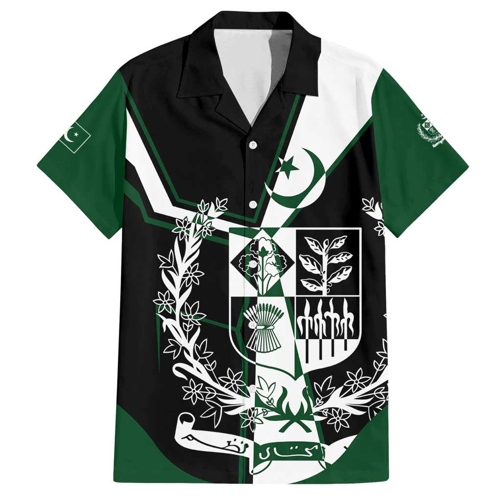 Pakistan Emblem Family Matching Puletasi and Hawaiian Shirt Eagle-Shaped Design with National Symbol