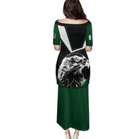 Pakistan Emblem Family Matching Puletasi and Hawaiian Shirt Eagle-Shaped Design with National Symbol
