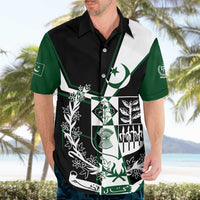 Pakistan Emblem Hawaiian Shirt Eagle-Shaped Design with National Symbol