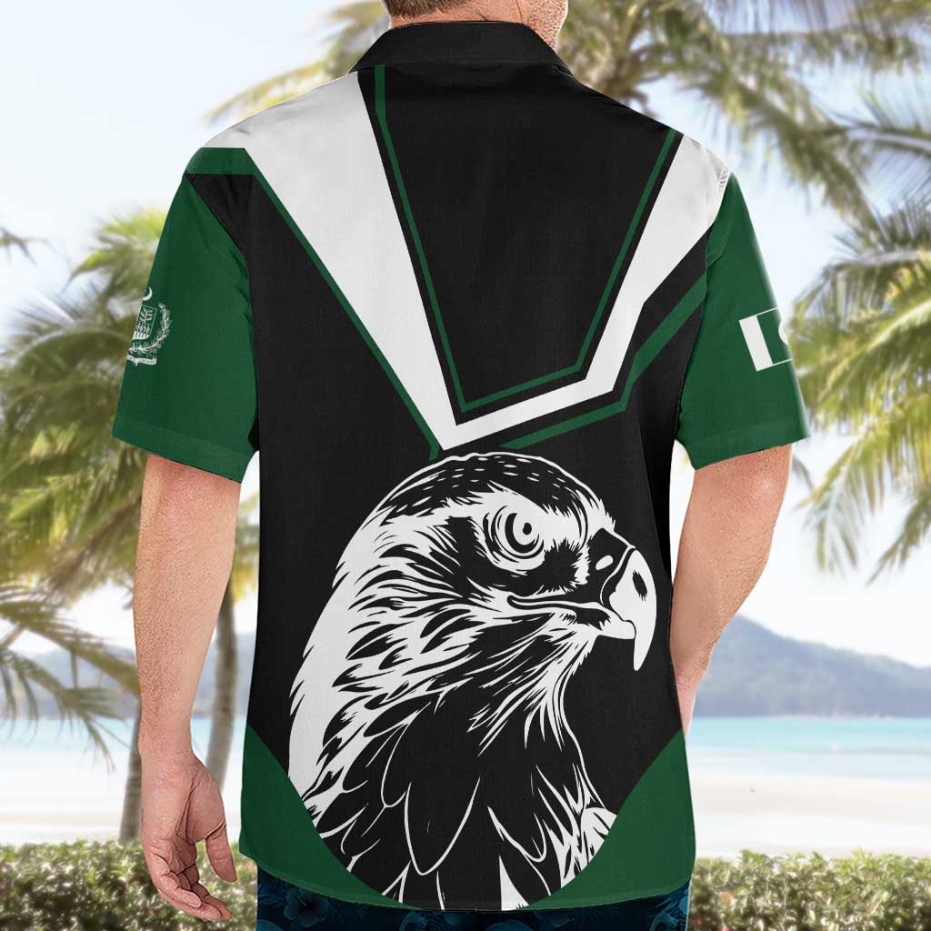 Pakistan Emblem Hawaiian Shirt Eagle-Shaped Design with National Symbol