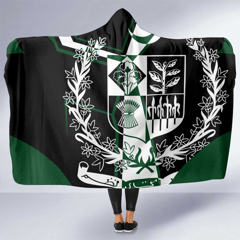 Pakistan Emblem Hooded Blanket Eagle-Shaped Design with National Symbol