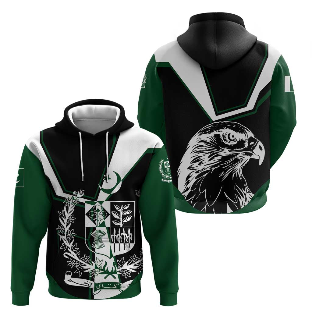 Pakistan Emblem Hoodie Eagle-Shaped Design with National Symbol