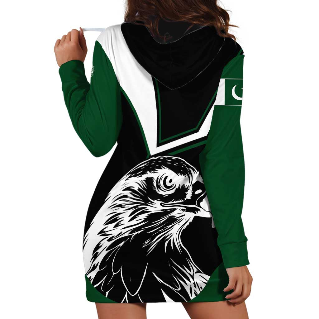 Pakistan Emblem Hoodie Dress Eagle-Shaped Design with National Symbol
