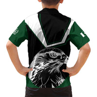Pakistan Emblem Kid Hawaiian Shirt Eagle-Shaped Design with National Symbol