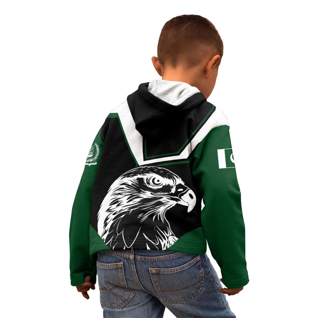 Pakistan Emblem Kid Hoodie Eagle-Shaped Design with National Symbol