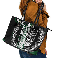 Pakistan Emblem Leather Tote Bag Eagle-Shaped Design with National Symbol