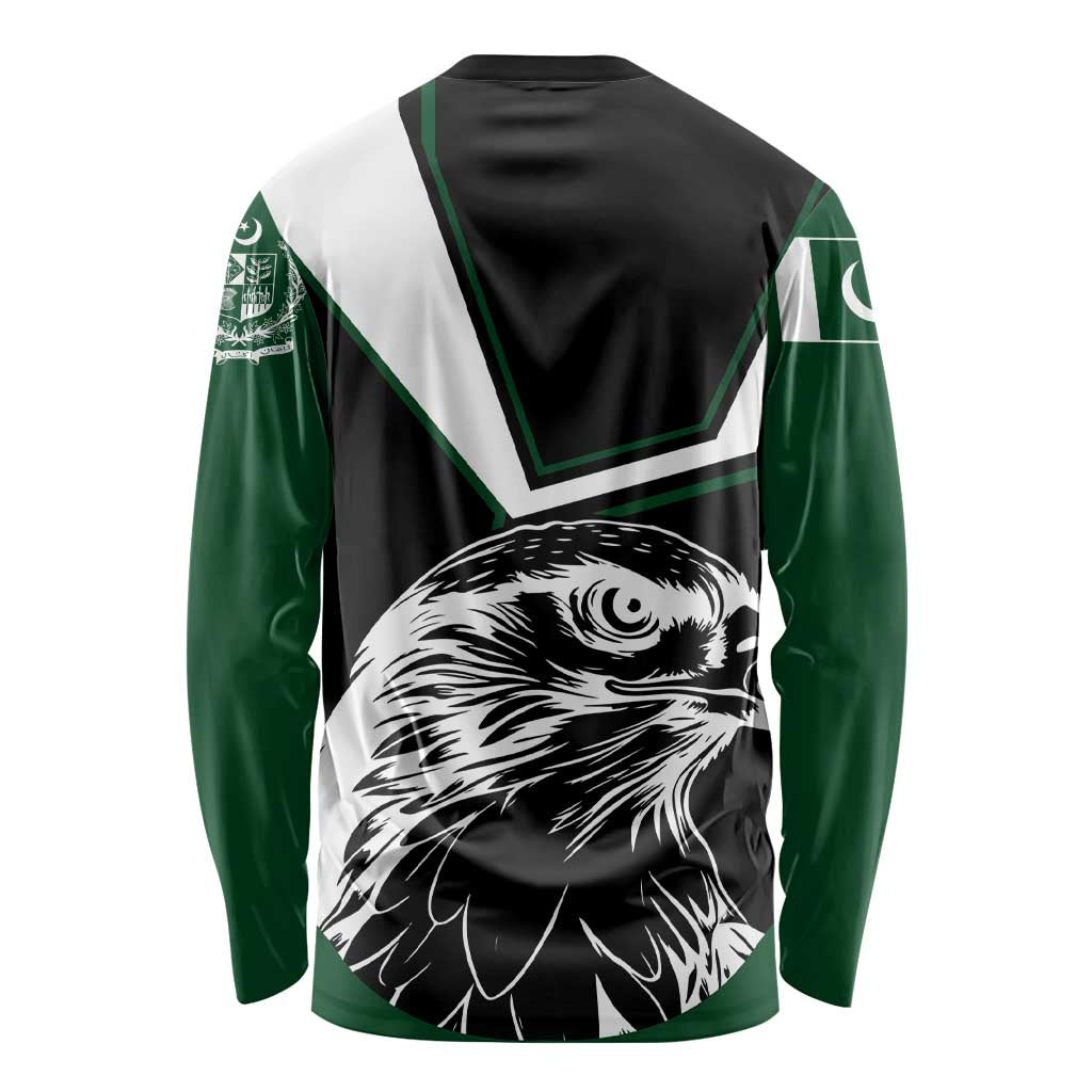 Pakistan Emblem Long Sleeve Shirt Eagle-Shaped Design with National Symbol