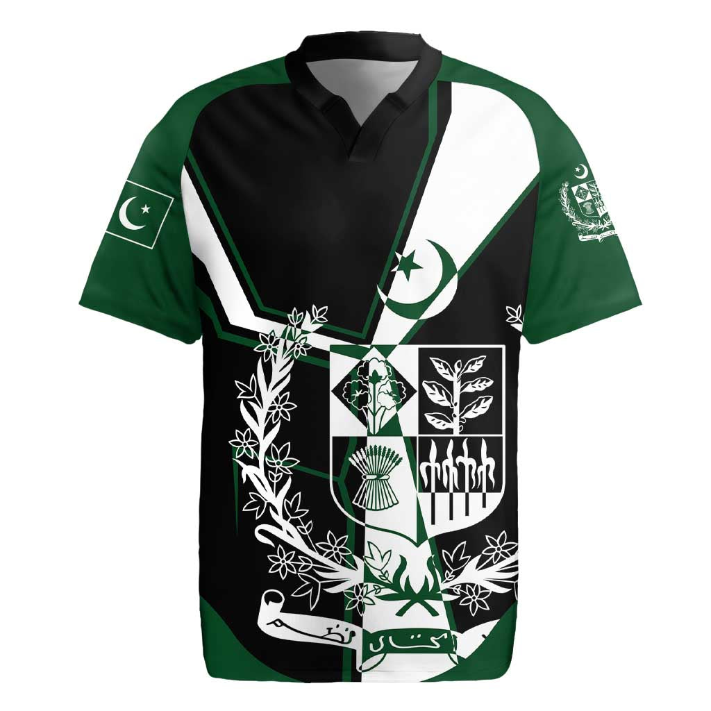 Pakistan Emblem Rugby Jersey Eagle-Shaped Design with National Symbol