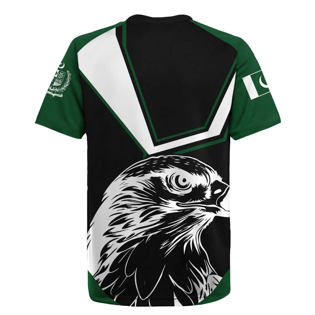 Pakistan Emblem Rugby Jersey Eagle-Shaped Design with National Symbol