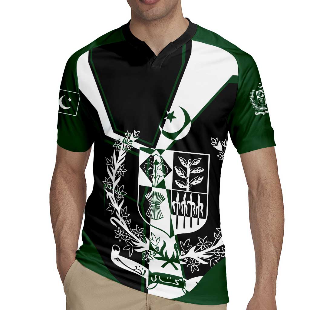 Pakistan Emblem Rugby Jersey Eagle-Shaped Design with National Symbol